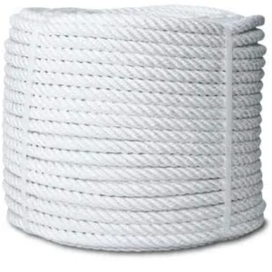 Cuerda nylon torcida. 4 Cabos.Soga fibra sintética de nylon. Cabo amarre, agricultura, ganadería, pesca, construcción, decoración, crossfit.