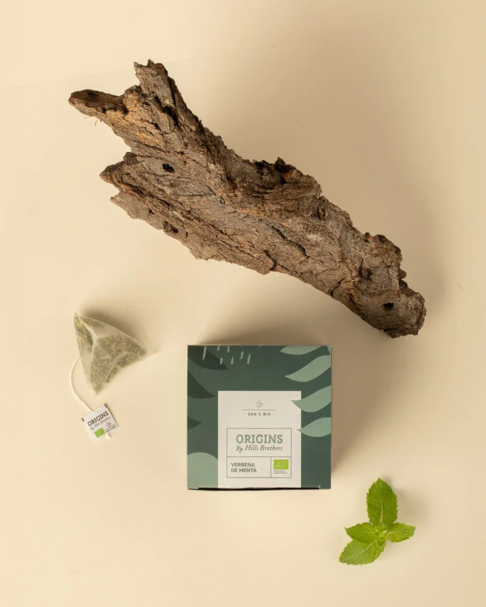 Infusión ecológica origins hills brothers verbena menta 15 uds - Imagen 3